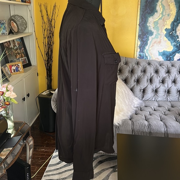 Cloth and stone black rayon shirt - Picture 9 of 11